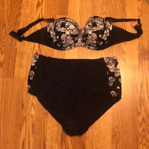 Swimsuits for all high wasted underwire two piece